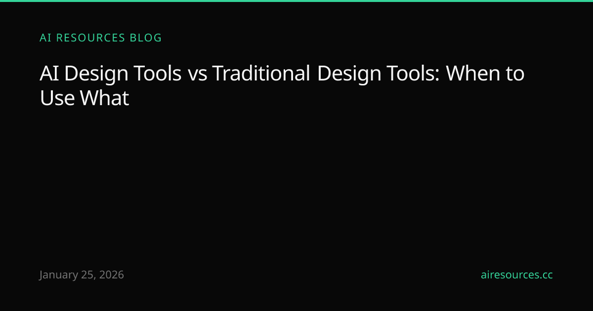 AI Design Tools vs Traditional Design Tools: When to Use What | AI ...