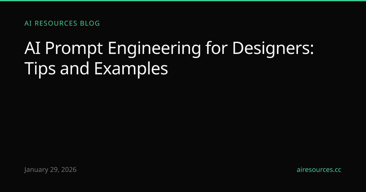 AI Prompt Engineering for Designers: Tips and Examples | AI Resources